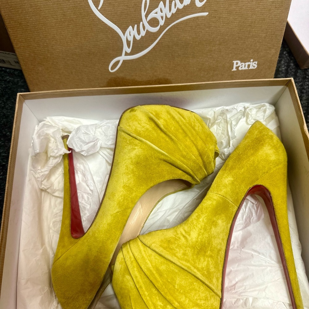 Christian Louboutin Yellow Red Heels